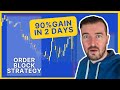 Order Block Trading Strategy | 90% Gain in 2 days