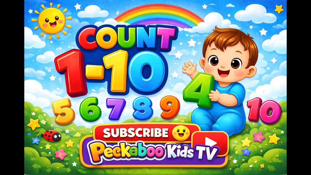 Learn Counting Numbers 1 to 10 | Numbers Song for Kids | Peekaboo Kids TV