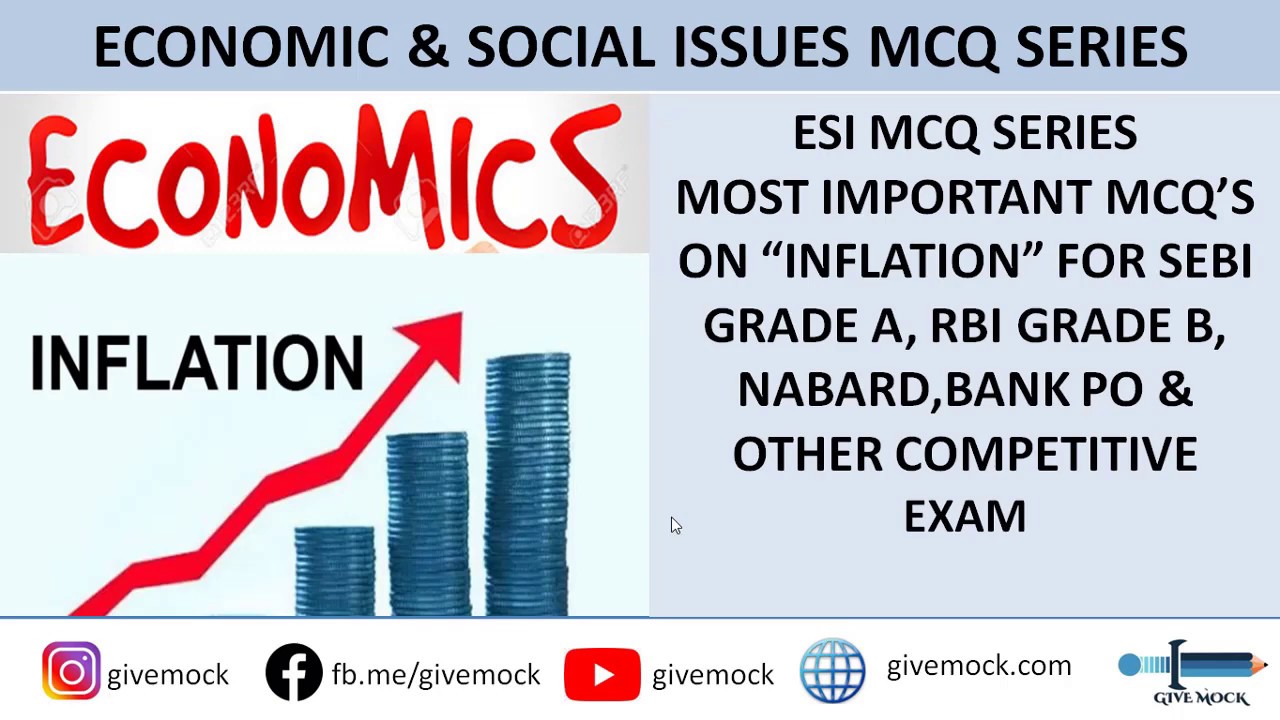 Inflation MCQ's & Explanation Economics for SEBI Grade A, ESI for RBI