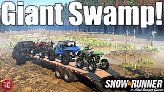 SnowRunner: Taking BUILT Side by Sides & Quad To A NEW MUD BOG! (SUPER DEEP) screenshot 4