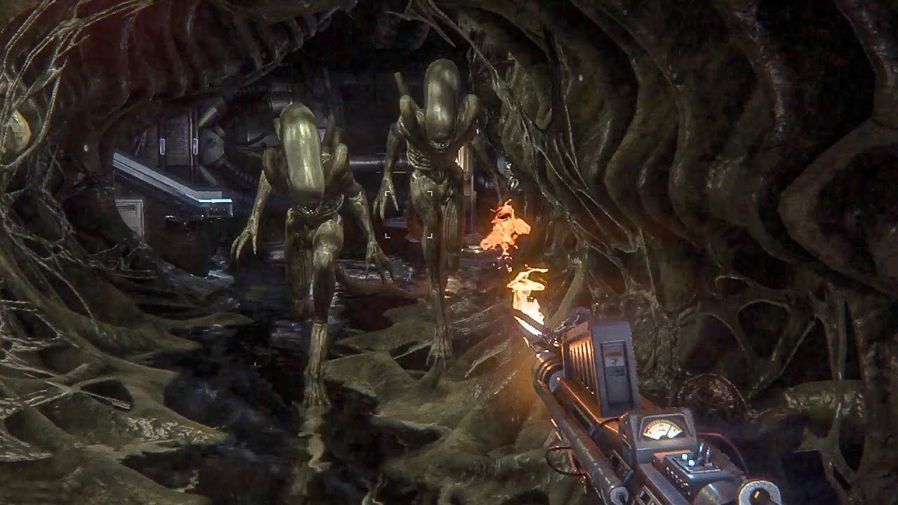 Facing Two Xenomorphs in Alien Isolation - YouTube