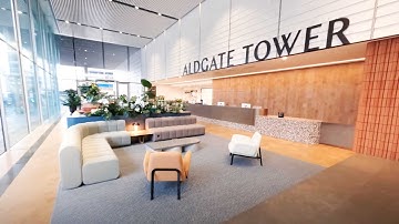 London Office Drone Flythrough - beyond Aldgate Tower, by Bad Wolf Horizon