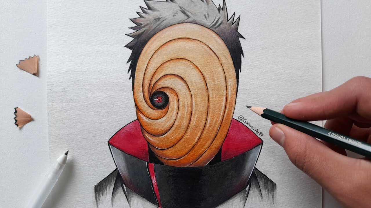 Como dibujar a OBITO UCHIHA - TOBI paso a paso | How to draw Tobi Akatsuki  - thptnganamst.edu.vn