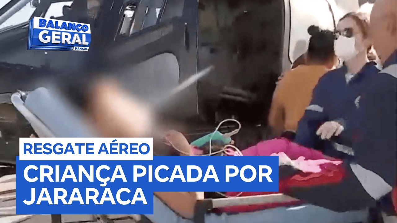 Menina de 11 anos é socorrida por aeronave após ser picada por jararaca em comunidade ribeirinha