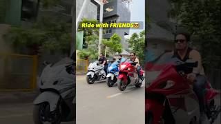 Ride With Friends Vs Best Friends😂By Faraz #Farazstuntrider #Automobile #Superbikes #Hayabusa