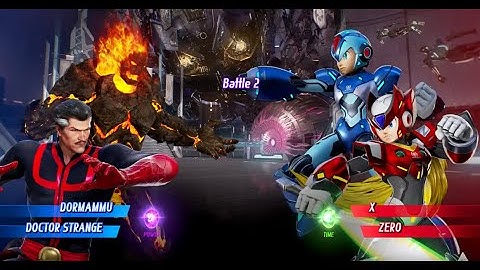 Dormammu and Doctor Strange vs X and Zero - MARVEL VS. CAPCOM: INFINITE