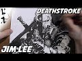 Jim Lee drawing Deathstroke