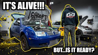 Project 18HoopT is alive! Stock engine 1.8T Big Turbo on Standalone Pt 4