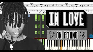 EKKSTACY - in love - Piano Tutorial w/ Sheets
