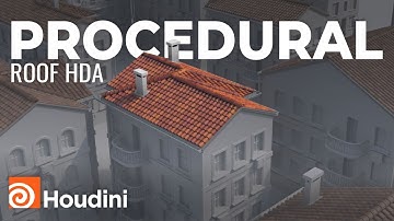 Procedural Roof Generator-  HDA (Houdini Digital Asset)