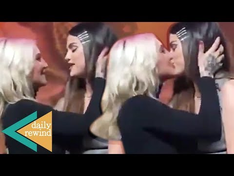 selena-gomez-shocks-fans-by-kissing-julia-michaels-on-the-lips-on-stage!-|-daily-rewind