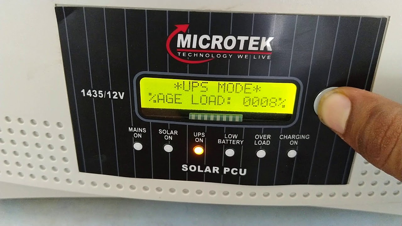 Microtek 1435 solar mode PWM Charge Technology - YouTube