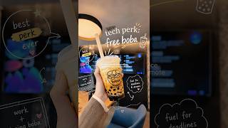 How I survive in tech: free boba + coffee everyday🧋☕️🤤 #tech #corporatelife #techgirl #workvlog