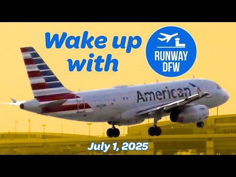 LIVE: DFW Airport with Runway DFW - 7/1/25