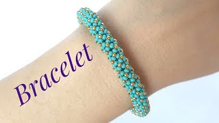 : Chenille Stitch/Flat chenille stitch/Beaded bracelet/Diy bracelet/beaded harness/  