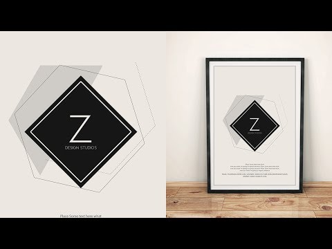 Photoshop Tutorial | Minimal Abstract Poster Design Tutorial in Photoshop CS