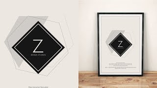 abstract poster minimal photoshop tutorial