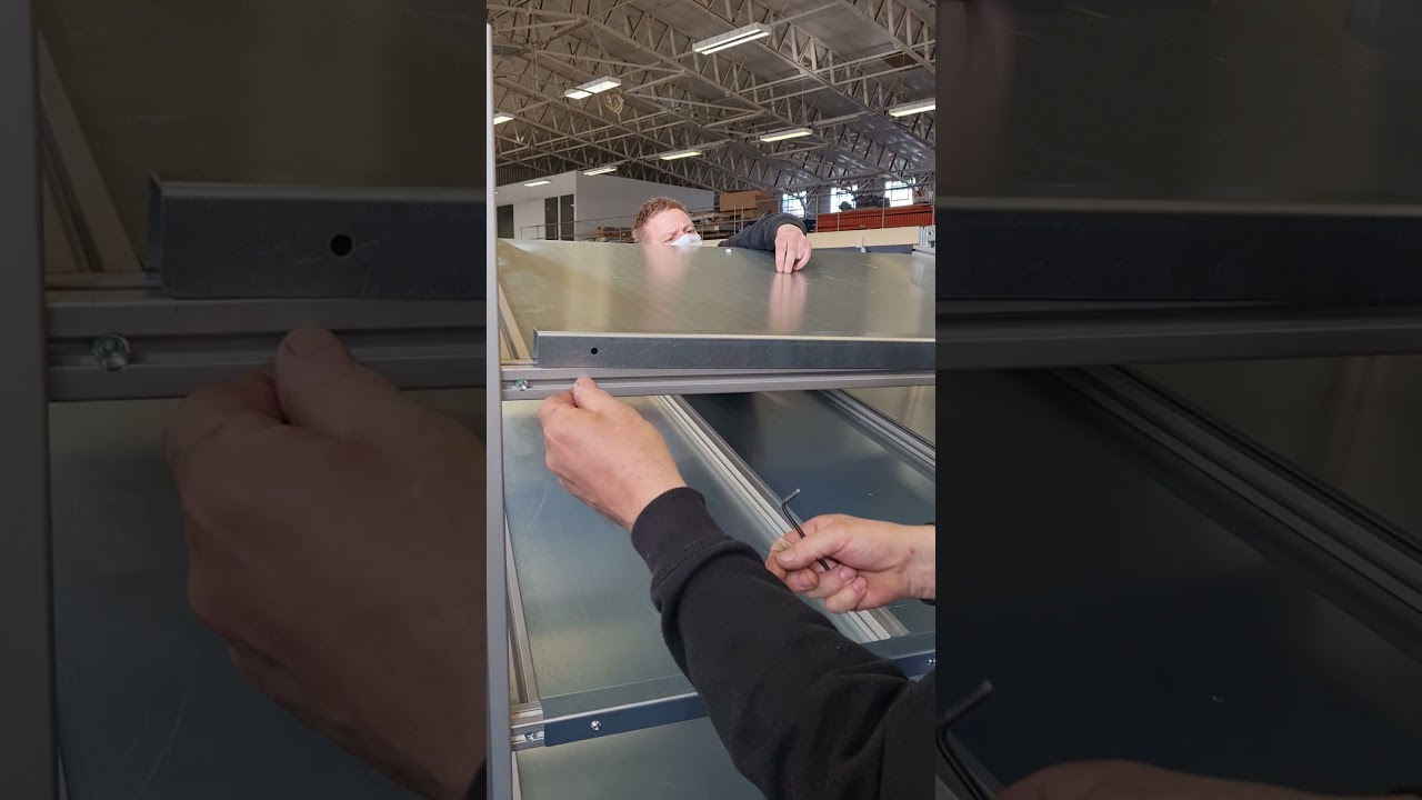 KJN Aluminium Profile - Production Rack with Tilting Shelves