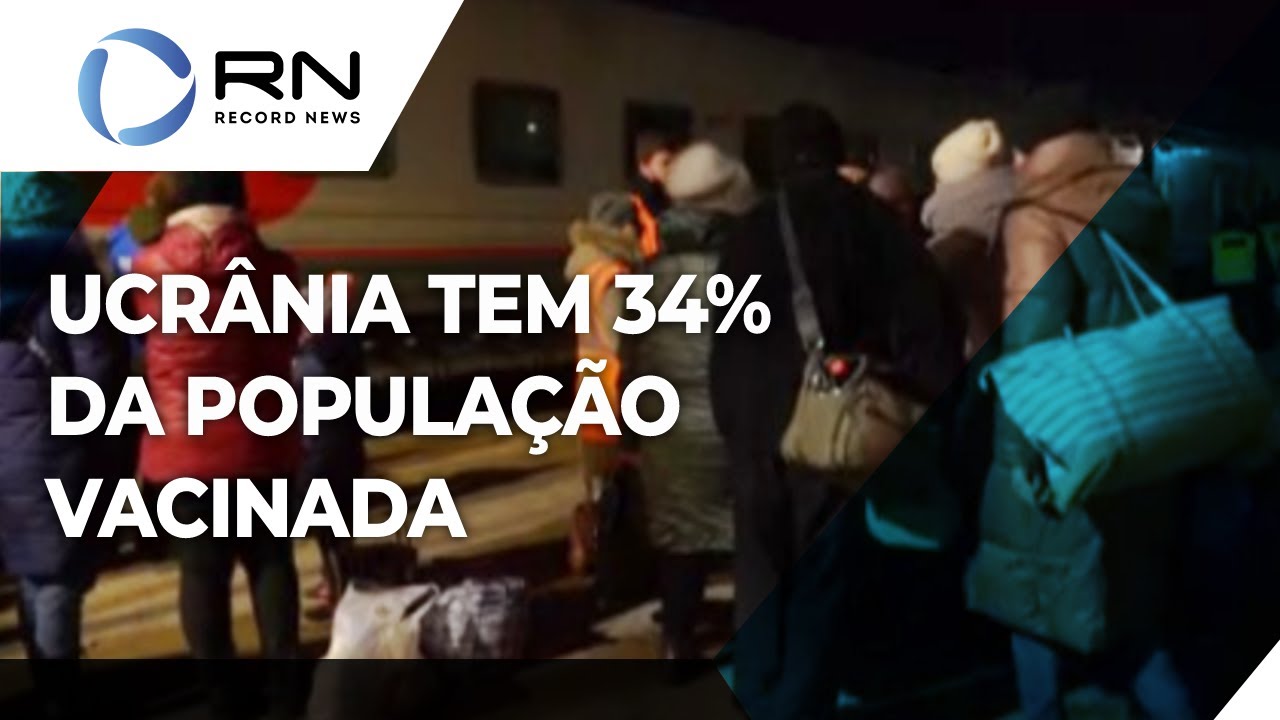 Ucrânia tem apenas 34% da população vacinada