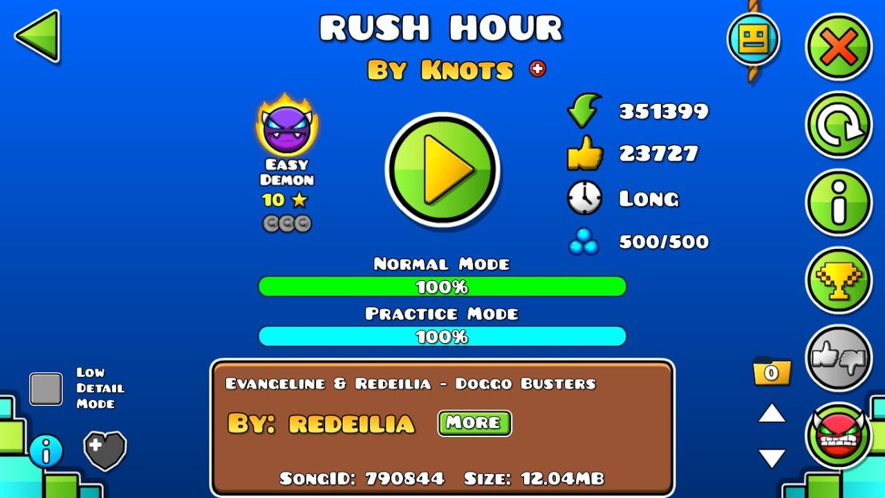 Geometry Dash [RUSH HOUR]100% 클리어 - YouTube