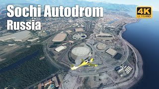 Fly over Sochi Autodrom - Russia - 4K | Musical Showcase | Microsoft Flight Simulator