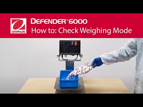 OHAUS Defender 6000 Washdown Bench Scale – How to Use the Check Weighing Mode