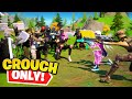 I Got 100 Fans To Compete In A CROUCH ONLY CUSTOM Scrim In Fortnite.... (INTENSE)