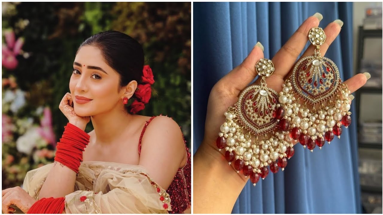 ✨🌷 shivangi joshi as same colour earrings ✨#yrkkh#shivangijoshi @unniebeauty23