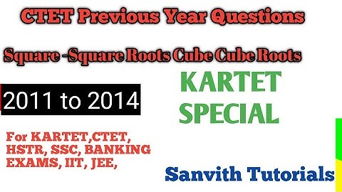 KARTET Maths Preparstion/CTET previous year Questions / Square Roots,Cube Roots/#KARTET#CTET#HSTR