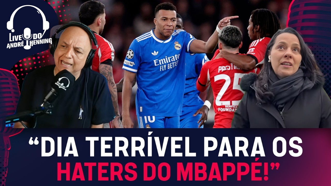 BAILA, VINI! ANDRÉ E TATI SE EMOCIONAM NA LIVE E ELOGIAM ENTREVISTA HISTÓRICA DE MBAPPÉ