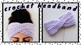 Turban Twist Headband - Yes! It's Crochet \\ Crochet Camel Stitch Ear Warmer Tutorial