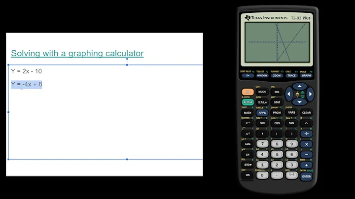 Solving Systems of Equations Graphically (ti-83 plus)