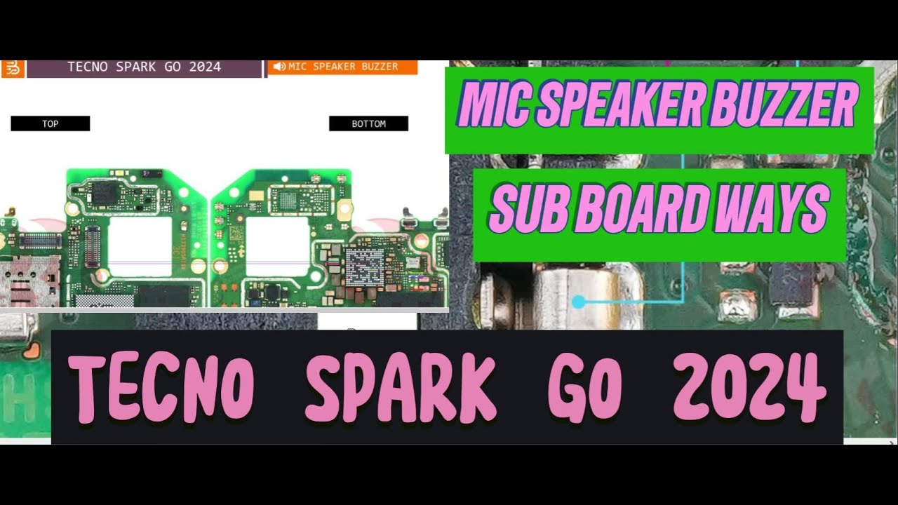 tecno spark go 2024 mic speaker buzzer ways|| borneo schematic