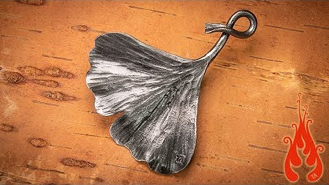 Blacksmithing - Forging a ginkgo leaf
