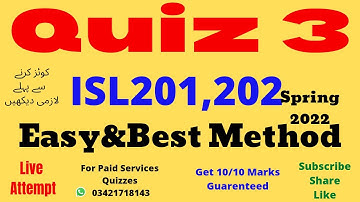 isl202 quiz 3 solved 2022 isl202 quiz no 3 2022 ISL 202 Quiz 3 Solution 2022 / ISL 202 quiz 3 2022