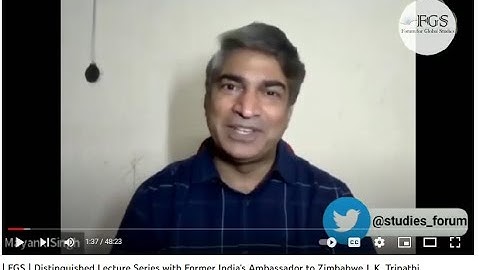 |  FGS | Distinguished Lecture Series with Former India