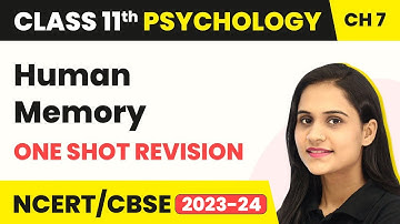 Human Memory - One Shot Revision | Class 11 Psychology Chapter 7