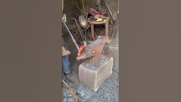 Forging a Heavy-Duty Pot Handling Tool Traditional Blacksmith Skill #shorts