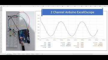 2 Channel Oscilloscope using Arduino (ExcelOscope Part 5:  Adding Channel 2 step by step)