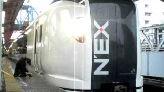 E259系クラNE007編成「特急成田エクスプレス5号成田空港行」発車