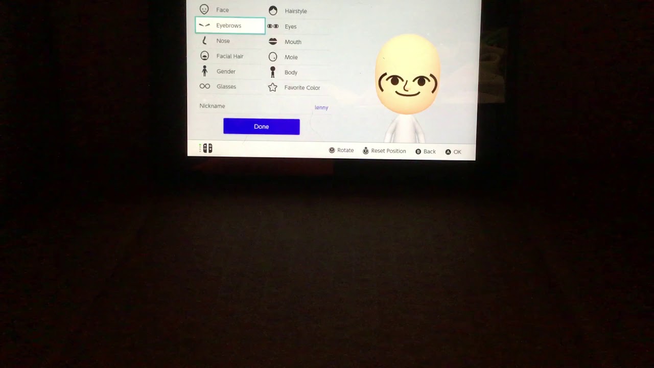 How to make a Lenny face (meme) mii - YouTube