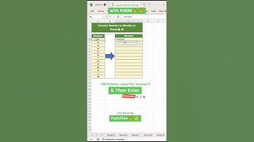 Convert Month Number to Month Name in Excel✅ || Excel Time Saving Tricks👍⌛🔥| #spreadsheet #shorts
