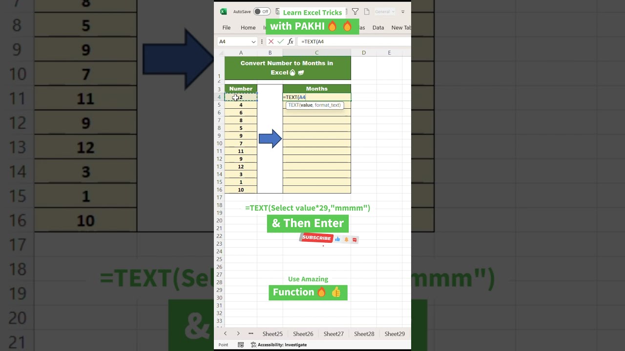 Convert Month Number To Month Name In Excel Excel Time Saving Tricks Convert Month Number To Month Name In Excel Excel Time Saving Tricks
