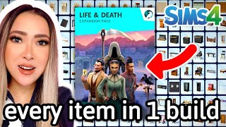 building a house with EVERY SINGLE ITEM from the Life &amp; Death catalog in the Sims 4: build challenge