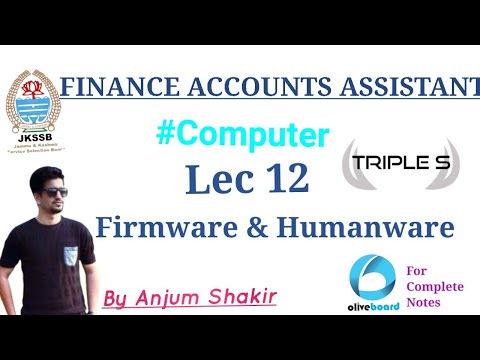 Lecture 12: Firmware and Humanware by Anjum Sir for JKSSB Exams