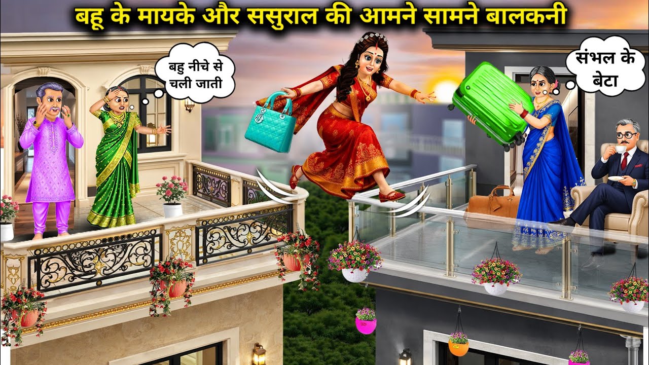 बहू के मायके और ससुराल की आमने सामने बालकनी | Balcony facing each other between the daughter-in-law'