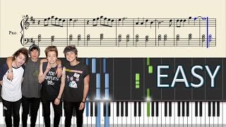 Video thumbnail of "5 Seconds Of Summer - Jet Black Heart - EASY Piano Tutorial + Sheets"