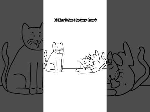 cat dying to marry #cat #comedy #animation #shorts