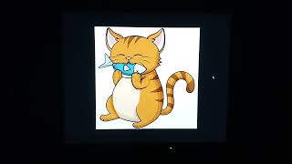 FriendlyStock.com (2018-Present) Cat Eating Fish Cartoon Vector Clipart