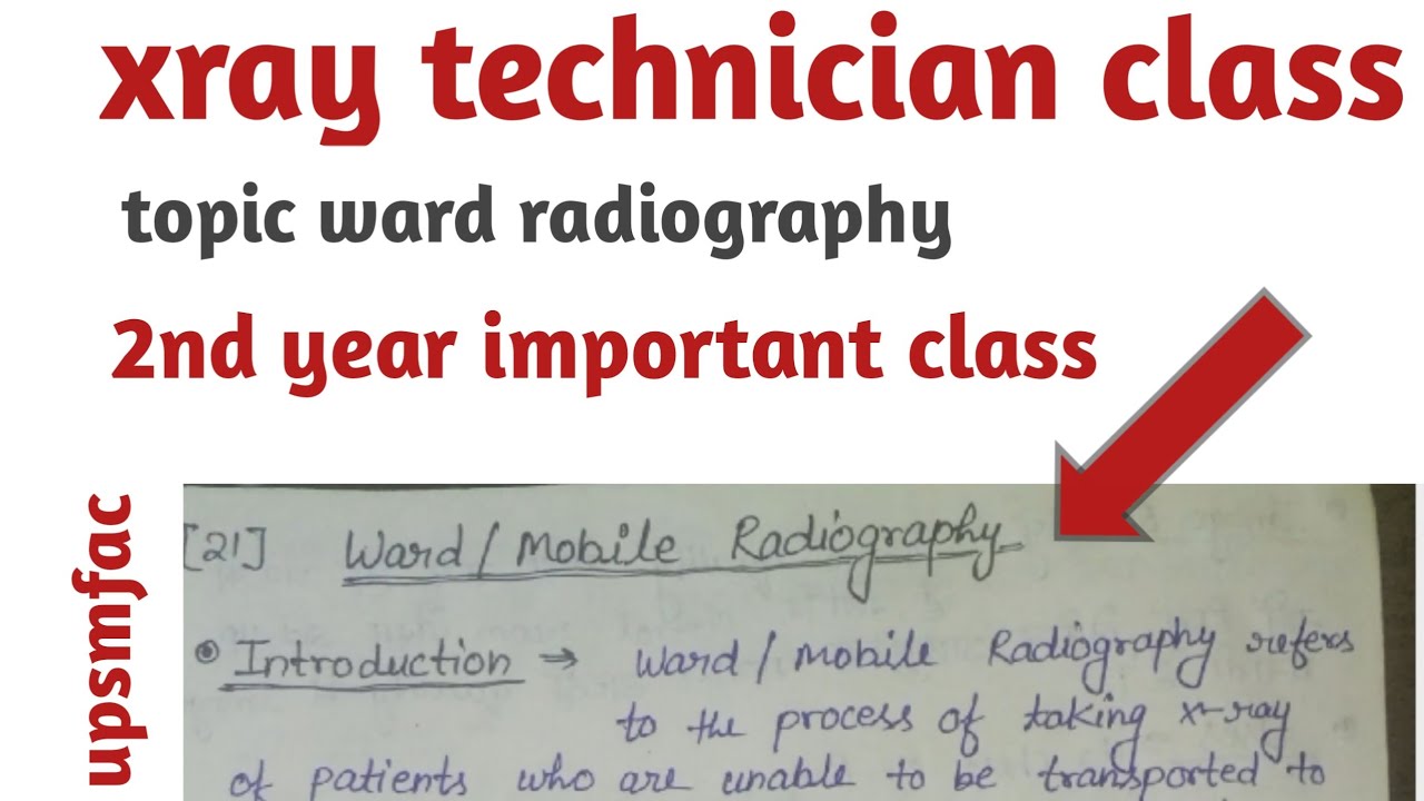 ward/mobile radiography class in hindi. xray technician second year ...
